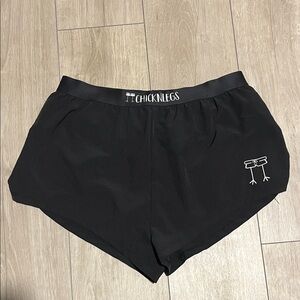2 inch black chicknlegs shorts